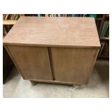 Mid Century 2 Door Formica Top Side Cabinet