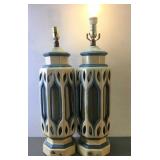 Vintage Mid Century Ceramic Lamp Set