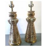 Mid Century Matching Atomic Table Lamps