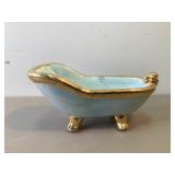 Vintage Hand Painted Porcelain Dollhouse Bathtub
