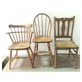 Lot Of 4 Antique Wood Chairs