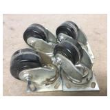 Albion Swivel Plate Greaseable 4' 800lbs Casters