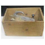 VNTG Wooden Box w/ Turn Cranks & Plane, More