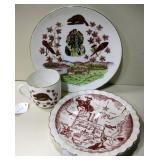 VNTG English Royal Stafford China Plates & Mug