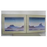 2 Limited Editio Blue West I & II Signed Serigraph