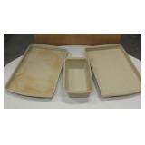 3 Various Family Heritage Stoneware Baking Pans