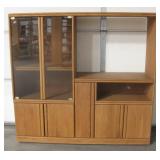 57"x60"x17" VNTG Wooden Multi-Media TV Cabinet
