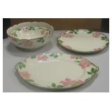 5pc VNTG Franciscan Ware Floral Serving Plate Bowl