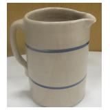 Vintage Two Tone Clayware Milk Jug 8"H