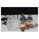 Various Glass & Metal Home Deco Items & Figurines