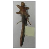 15"L Vintage Native American Apache Figural Rattle