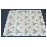 58"x49" Square Pattern hand Stitched Quilt