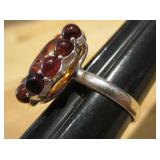 Sterling Silver Amber Ring
