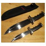 6" & 12" Humvee Double Knife Set In Same Sheath
