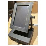 15" Black Wood Mirror