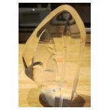5" Mid Century Modern Viking Glass Paperweight