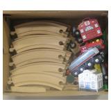 Vintage Wood Mini RR Tracks & Train Set