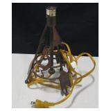 NA Styled Arrow & Kokopelli Figure Metal Lamp 9"H