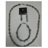 Green Stone Fashion Jewelry Set