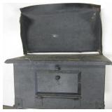 VNTG Black Metal Miniature 6 Burner Doll Stove 15"