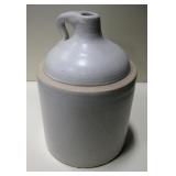 Vintage Glazed Clayware Whiskey Jug 11"H
