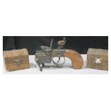 Dunhill Tinder Pistol Lighter & 2 Trinket Chest