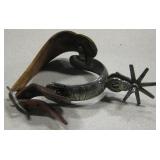 Vintage & Rustic Boot Spur w/ Brown Leather Strap