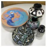 Vintage Contemporary Euro / Asian Vases & Plates