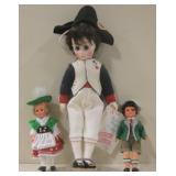 3 Vintage Sleepy Eye Dolls - Tallest Is 11.5"