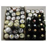 2 Boxes VNTG Collectible Beer Cans & Bottles