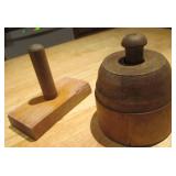 2 Antique Wood Cookie Presses