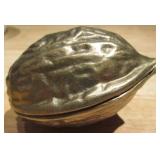 5" Cast Brass Nut Cracker w/ Hinged Lid
