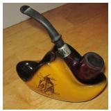 Vintage Ceramic Dual Pipe Holder