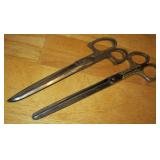 2 Pair Of 8" Long Vintage Scissors