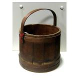 Vintage Wood Sugar Bucket w/o Lid - 12"H