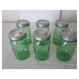 6 - 1 Quart Ball Canning Jars w/ Lids