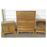 3 Vintage Ethan Allen & Drew Furniture Cabinets
