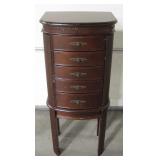 41" 5 Drawer & Top Lid w/ Mirror Jewelry Box Stand