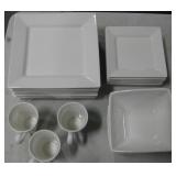 White Tone Food Network Dishware Set & Mugs