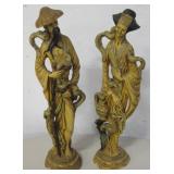 Vintage Fenghuang Phoenix Lovers Resin Figures 20"