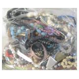 Bag of Various Vintage Theatrical Costume Jewelry