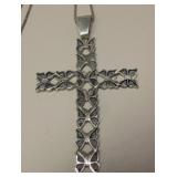 Sterling Silver Southwestern Cross Necklace