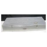 7"x42"x18" VNTG Tin Case w/ X-Mas Wrapping Paper