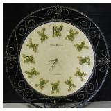 22" Howard Miller Clock w/ Added Frog Figurines