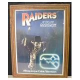 25"x19" VNTG ABQ Cable TV Raiders Arbitron Print