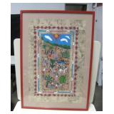 28"x20" Vintage Central American Folk Art Painting