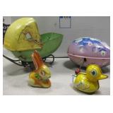 VNTG Mattel Tin Music Egg & Carriage & Figurines