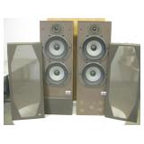 2 Vtg English B&W DM330 Speakers 34"H