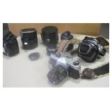 VNTG Pentax Camera, Lens & Accessories w/ Bag