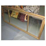 Rectangular Antique 3-Panel Mirror